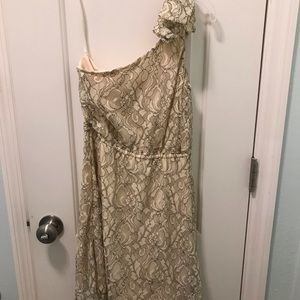 One shoulder lace dress